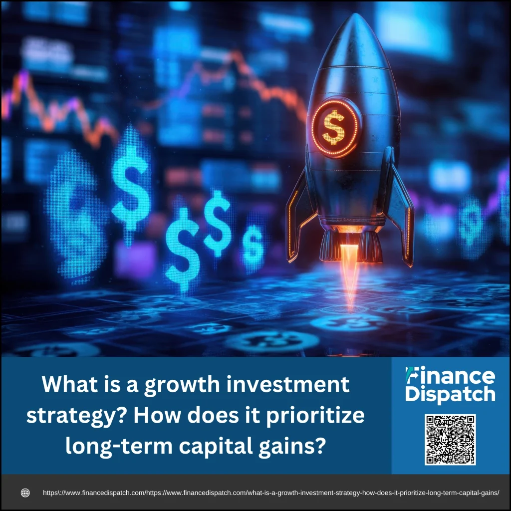 What is a growth investment strategy? How does it prioritize long-term capital gains?